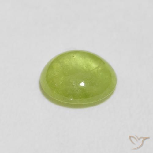 Sphène Vert clair naturelle ovale, 1.26 ct, Transparent