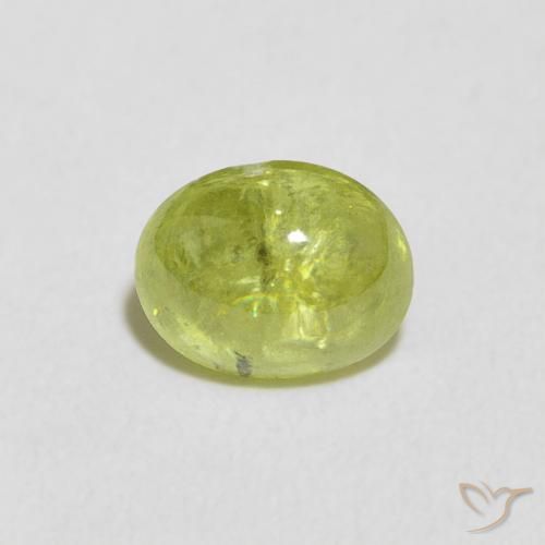 1.06ct Naturel Vert terreux léger Sphène, ovale, Transparent