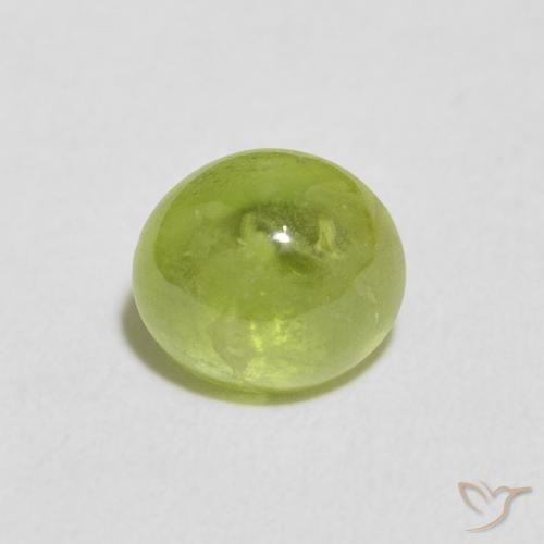 1.72ct Naturel Vert jaunâtre Sphène, ovale, Transparent