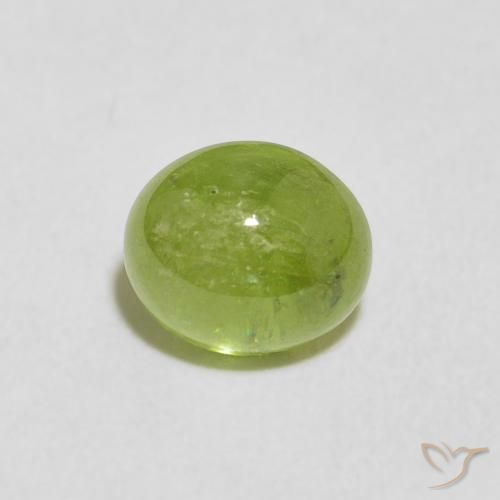 1.75ct Naturel Vert moyen Sphène, ovale, Transparent