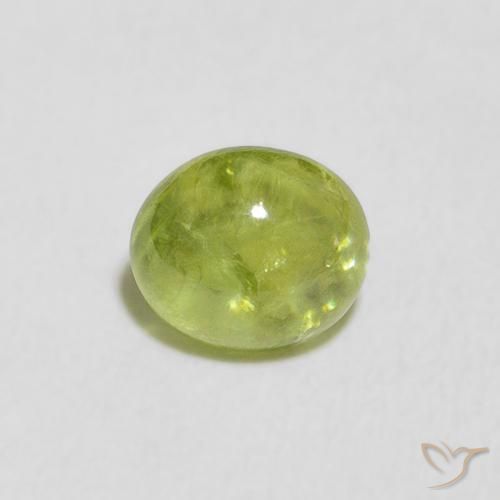 1.07ct Naturel Vert clair Sphène, ovale, Transparent