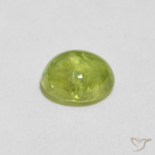Sphène Vert clair naturelle ovale, 1.07 ct, Transparent