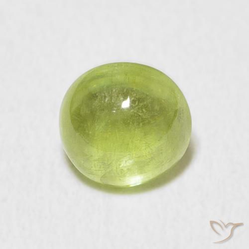 1.67ct Naturel Vert citron Sphène, ovale, Transparent