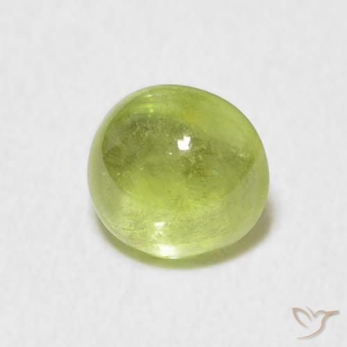 Sphène Vert citron naturelle ovale, 1.67 ct, Transparent