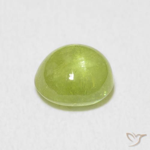 Sphène Vert citron naturelle ovale, 1.67 ct, Transparent