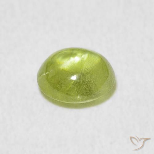 Sphène Vert citron naturelle ovale, 0.74 ct, Transparent
