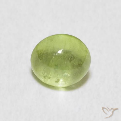 0.69ct Naturel Vert moyen Sphène, ovale, Transparent