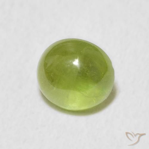 Sphène Vert éclatant naturelle ovale, 1.64 ct, Transparent