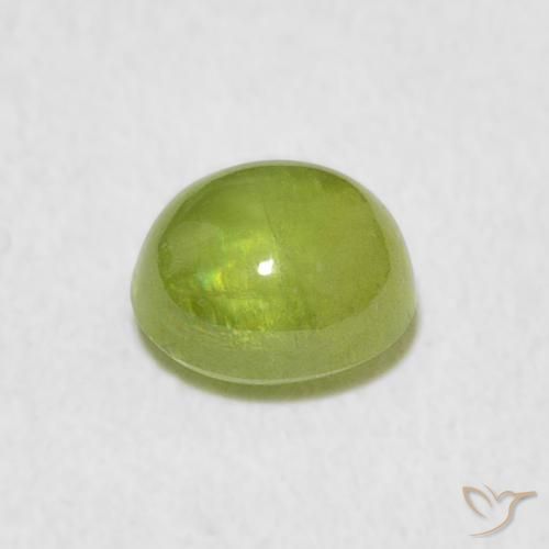 Sphène Vert éclatant naturelle ovale, 1.64 ct, Transparent