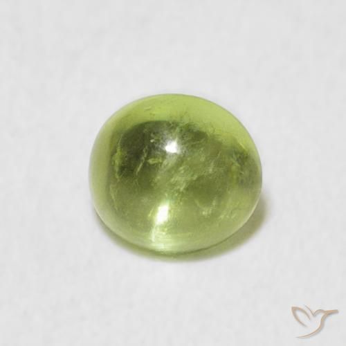 0.96ct Naturel Vert éclatant Sphène, ovale, Transparent