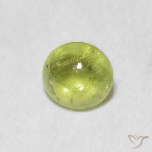 Sphène Vert citron naturelle ovale, 1.38 ct, Transparent