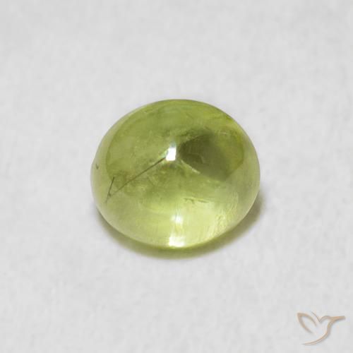 1.42ct Naturel Vert citron Sphène, ovale, Transparent