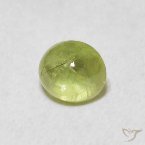 Sphène Vert citron naturelle ovale, 1.42 ct, Transparent