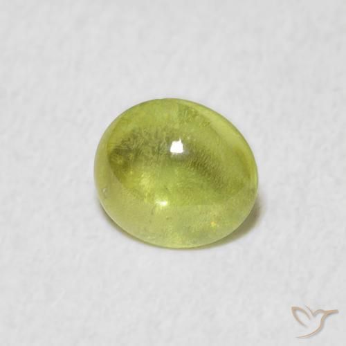Sphène Vert citron naturelle ovale, 1.00 ct, Transparent