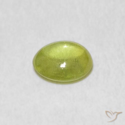 Sphène Vert citron naturelle ovale, 1.00 ct, Transparent