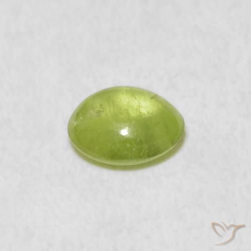 Sphène Vert citron naturelle ovale, 0.68 ct, Transparent