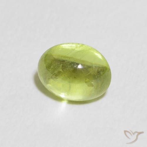 Sphène Vert clair naturelle ovale, 0.91 ct, Transparent