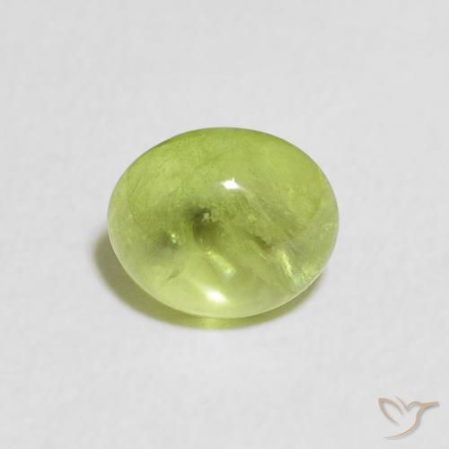 1.07ct Naturel Vert jaunâtre vif Sphène, ovale, Transparent