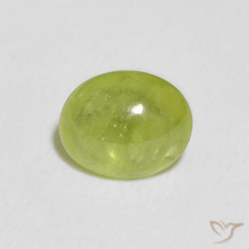 1.15ct Naturel Vert éclatant Sphène, ovale, Transparent