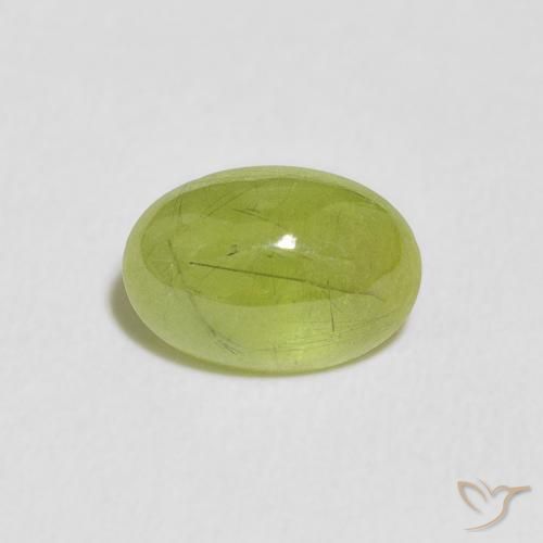 1.91ct Naturel Olive verte Sphène, ovale, Transparent