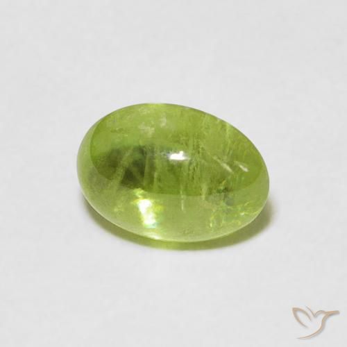 Sphène Vert clair naturelle ovale, 1.11 ct, Transparent