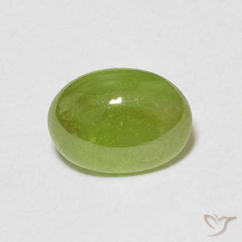 1.20ct Naturel Vert moyen Sphène, ovale, Transparent