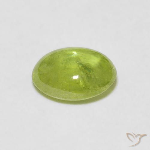 Sphène Vert citron naturelle ovale, 1.10 ct, Transparent
