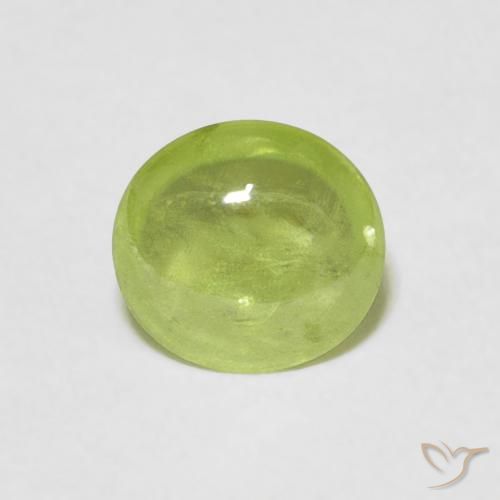 0.80ct Naturel Vert éclatant Sphène, ovale, Transparent
