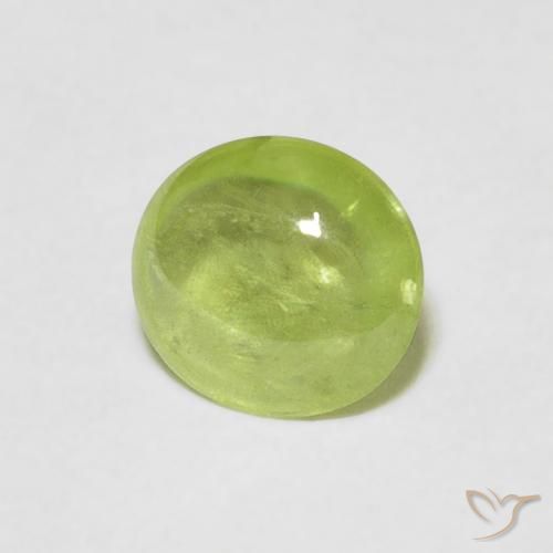 Sphène Vert éclatant naturelle ovale, 0.80 ct, Transparent