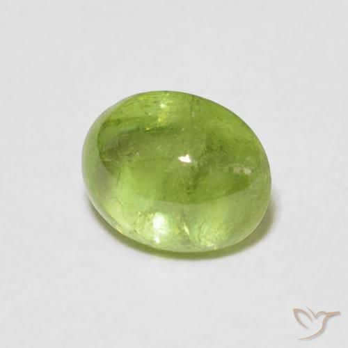 Sphène Vert éclatant naturelle ovale, 1.05 ct, Transparent