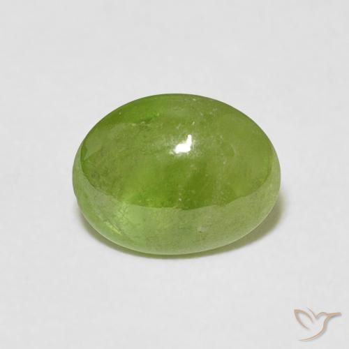1.16ct Naturel Vert moyen Sphène, ovale, Transparent
