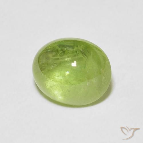 Sphène Vert éclatant naturelle ovale, 1.76 ct, Transparent