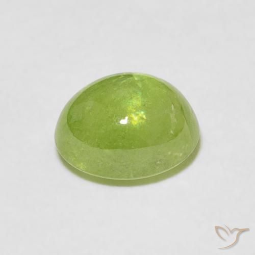 Sphène Vert éclatant naturelle ovale, 1.76 ct, Transparent
