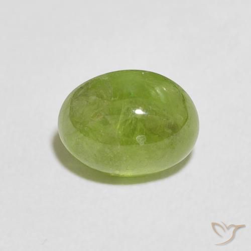1.77ct Naturel Vert moyen Sphène, ovale, Transparent