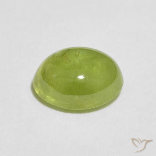 Sphène Vert moyen naturelle ovale, 2.03 ct, Transparent