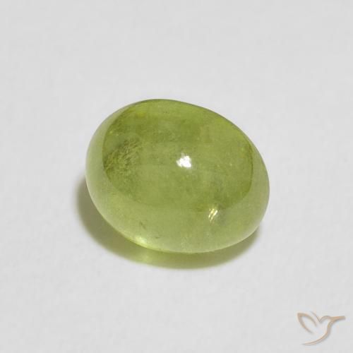 Sphène Vert éclatant naturelle ovale, 1.81 ct, Transparent