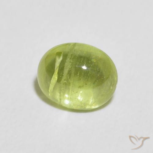 Sphène Vert éclatant naturelle ovale, 1.20 ct, Transparent