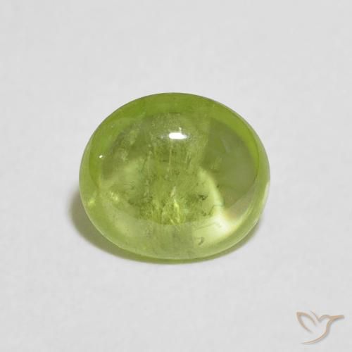 1.04ct Naturel Vert moyen Sphène, ovale, Transparent