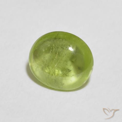 Sphène Vert moyen naturelle ovale, 1.04 ct, Transparent