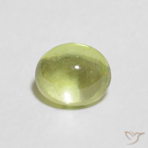 0.53ct Naturel Vert citron Sphène, ovale, Transparent
