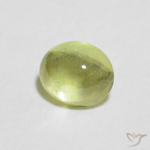 Sphène Vert citron naturelle ovale, 0.53 ct, Transparent