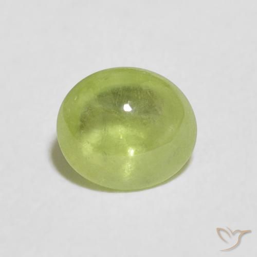 1.19ct Naturel Vert clair Sphène, ovale, Transparent