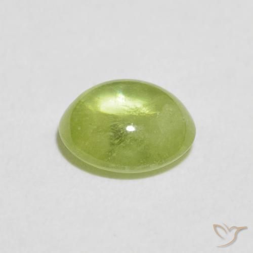 Sphène Vert clair naturelle ovale, 1.19 ct, Transparent