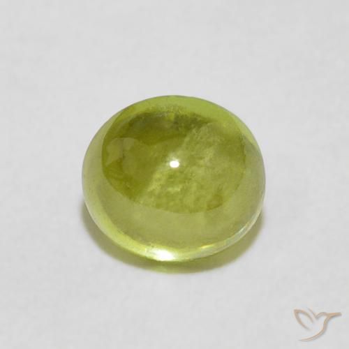 1.39ct Naturel Vert chaud et terreux Sphène, ovale, Transparent