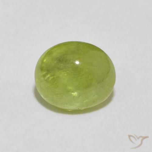 1.57ct Naturel Olive verte Sphène, ovale, Transparent