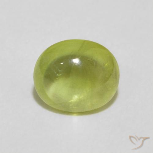 1.32ct Naturel Vert moyen Sphène, ovale, Transparent