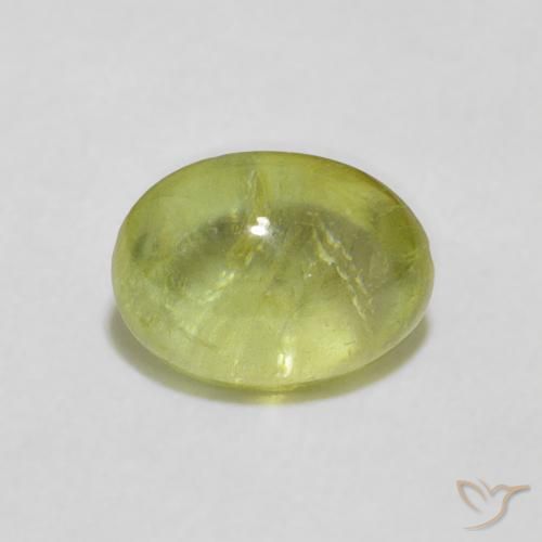 1.86ct Naturel Vert clair Sphène, ovale, Transparent