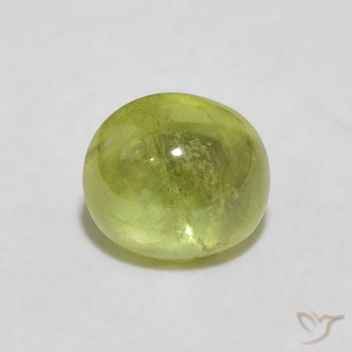 1.17ct Naturel Vert jaunâtre Sphène, ovale, Transparent