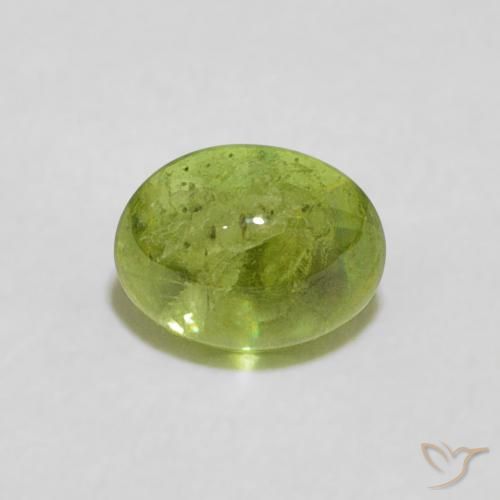 0.82ct Naturel Vert éclatant Sphène, ovale, Transparent