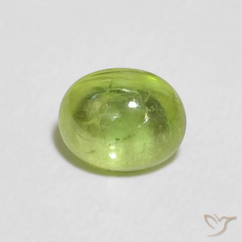 0.81ct Naturel Vert éclatant Sphène, ovale, Transparent